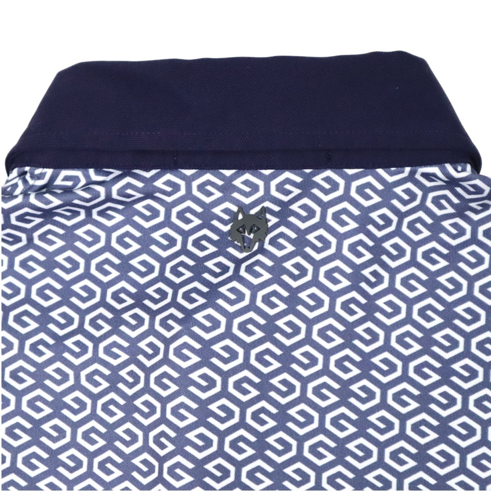 Greyson Golf Polo Shirt Men’s Medium Blue Geometric Performance Short Sleeve - Picture 7 of 9